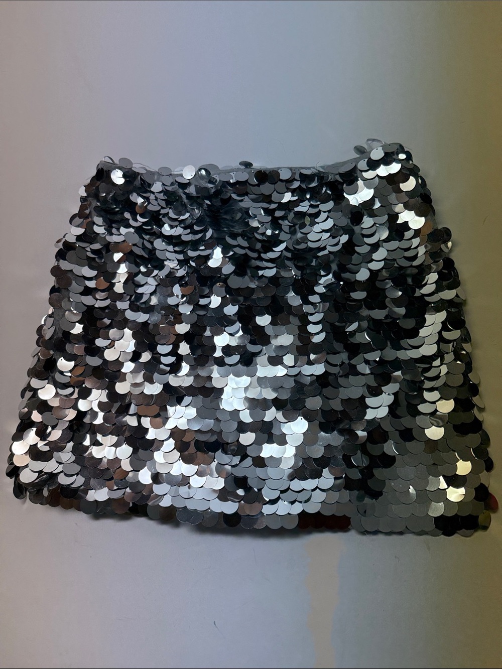 Sincerely Jules Sequin Mini Skirt - Silver